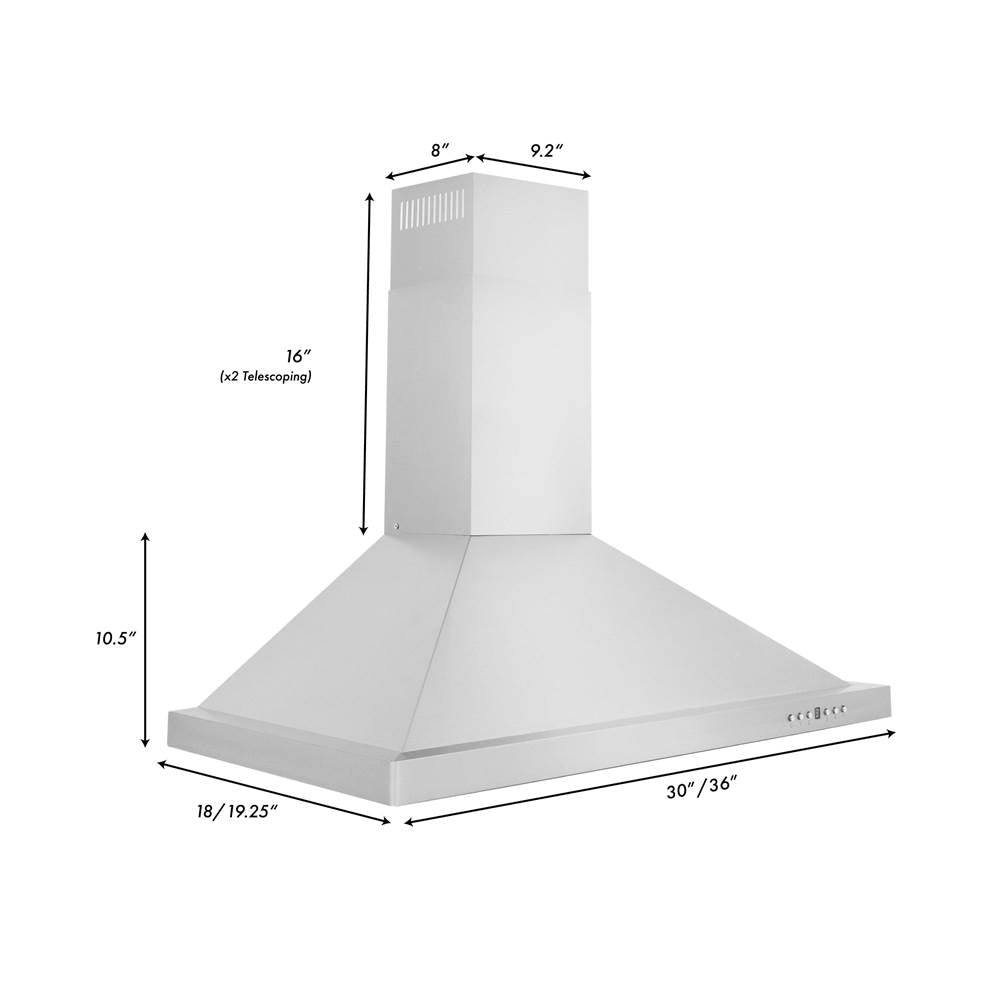 Wall Mount Range Hood in Stainless Steel (KB)