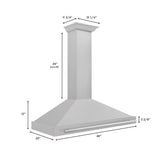 48'' DuraSnow Stainless Steel Range Hood with Stainless Steel Handle
