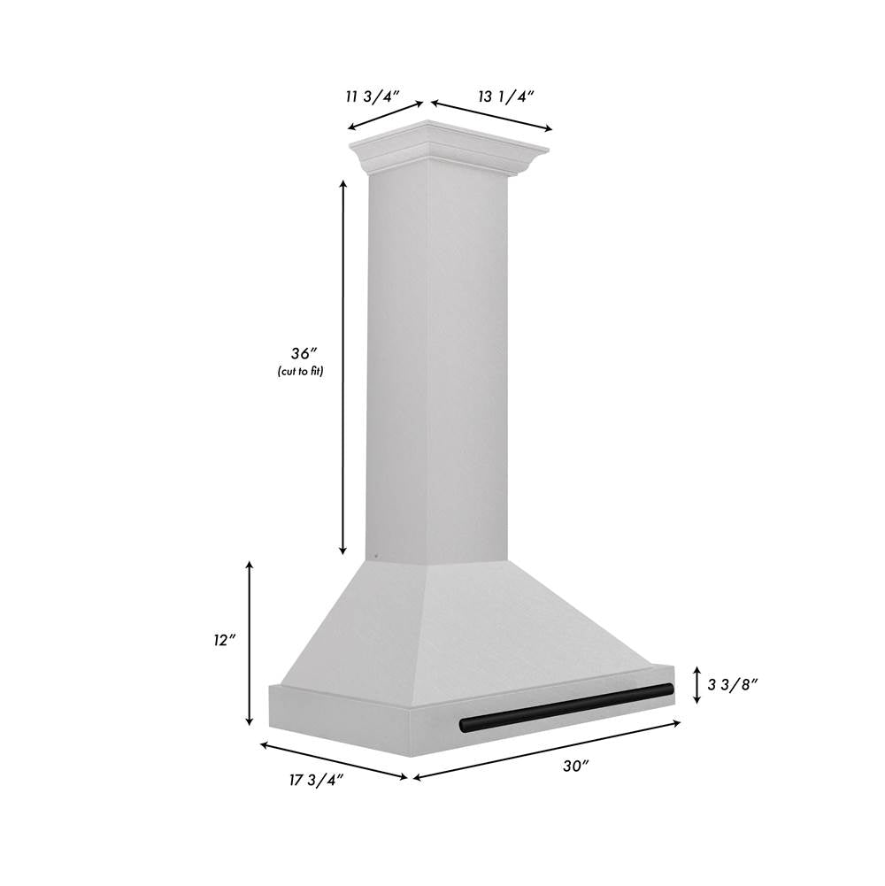 30'' Autograph Edition DuraSnow Stainless Steel Range Hood with DuraSnow Stainless Steel Shell and Champagne Bronze Handle
