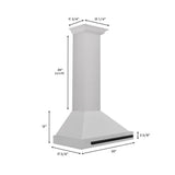 30'' Autograph Edition DuraSnow Stainless Steel Range Hood with DuraSnow Stainless Steel Shell and Champagne Bronze Handle