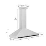 48'' Autograph Edition DuraSnow Stainless Steel Range Hood with DuraSnow Stainless Steel Shell and Champagne Bronze Handle