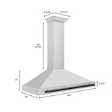 48'' Autograph Edition Stainless Steel Range Hood with Stainless Steel Shell and Champagne Bronze Accents