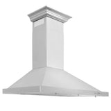 Convertible Vent Wall Mount Range Hood in Stainless Steel with Crown Molding (KBCRN)