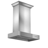 30'' Professional Wall Mount Range Hood in Stainless Steel with Crown Molding