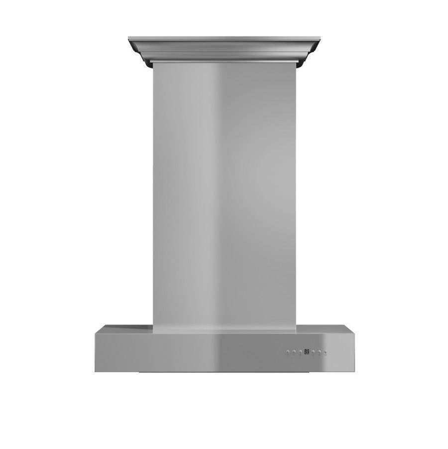 30'' Professional Wall Mount Range Hood in Stainless Steel with Crown Molding