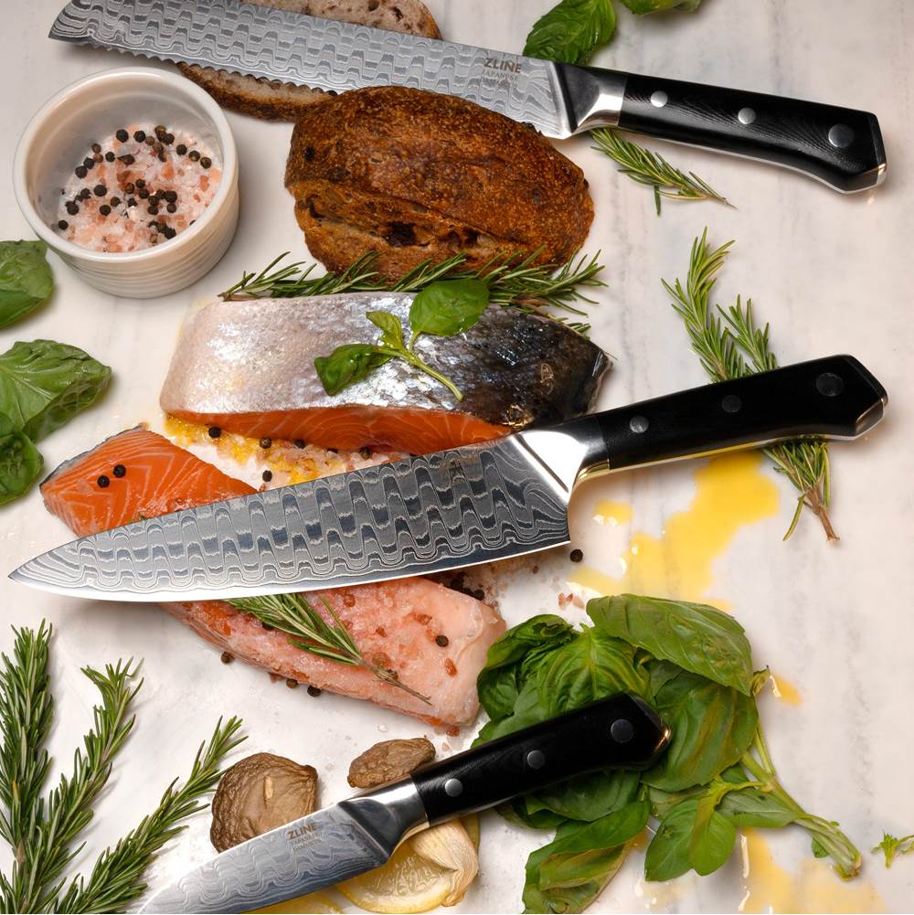 3-Piece Professional Damascus Steel Kitchen Knife Set