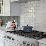 48'' Porcelain Gas Stovetop in DuraSnow Stainless Steel with 7 Gas Brass Burners and Griddle