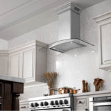 Wall Mount Range Hood in Stainless Steel with Built-in CrownSound Bluetooth Speakers (KNCRN-BT)