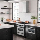 Autograph Edition 30'' 4.0 cu.' Dual Fuel Range with Gas Stove and Electric Oven in DuraSnow Stainless Steel with Champagne Bronze Accents