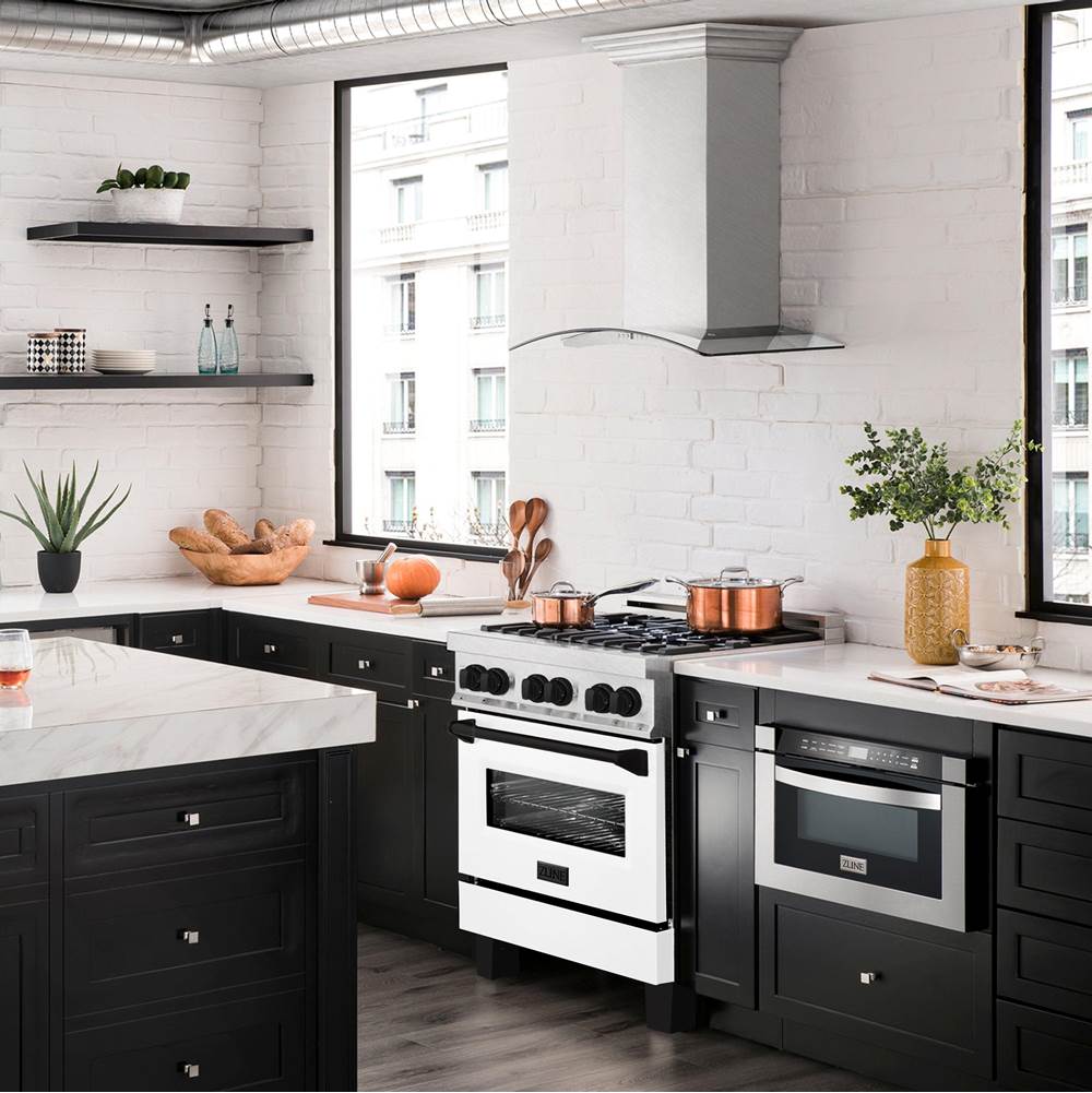 Autograph Edition 30'' 4.0 cu.' Dual Fuel Range with Gas Stove and Electric Oven in DuraSnow Stainless Steel with WM Door and CB Accents