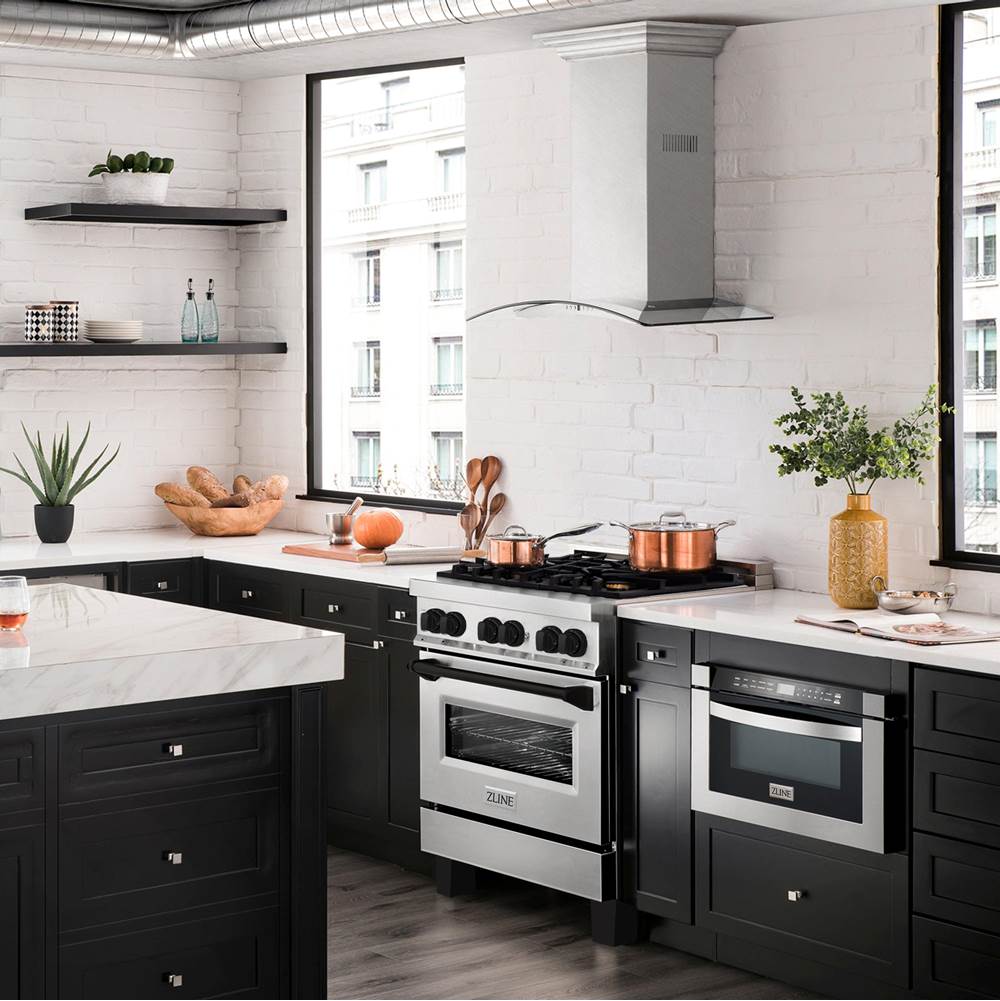 Autograph Edition 30'' 4.0 cu.' Dual Fuel Range with Gas Stove and Electric Oven in Stainless Steel with Champagne Bronze Accents