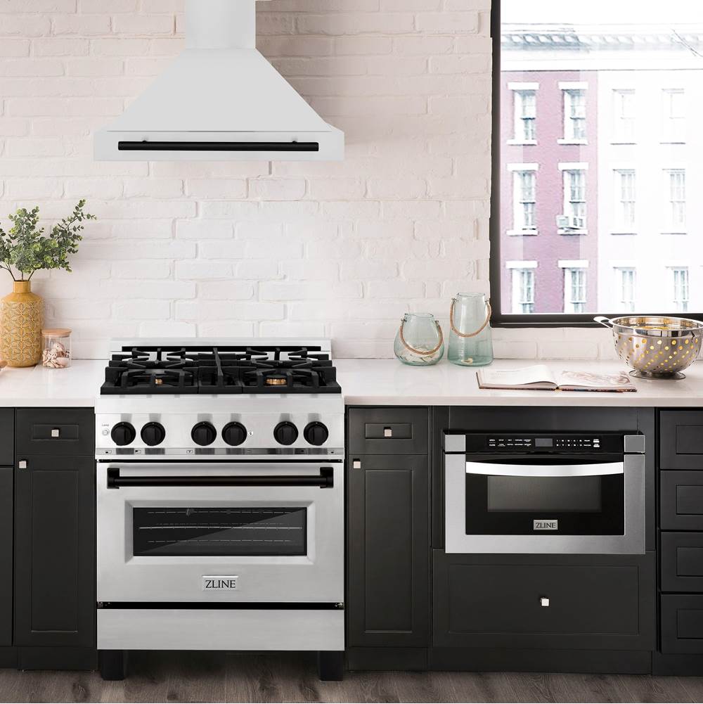 30'' Autograph Edition Stainless Steel Range Hood with Stainless Steel Shell and Champagne Bronze Accents