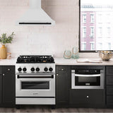 30'' Autograph Edition Stainless Steel Range Hood with Stainless Steel Shell and Champagne Bronze Accents