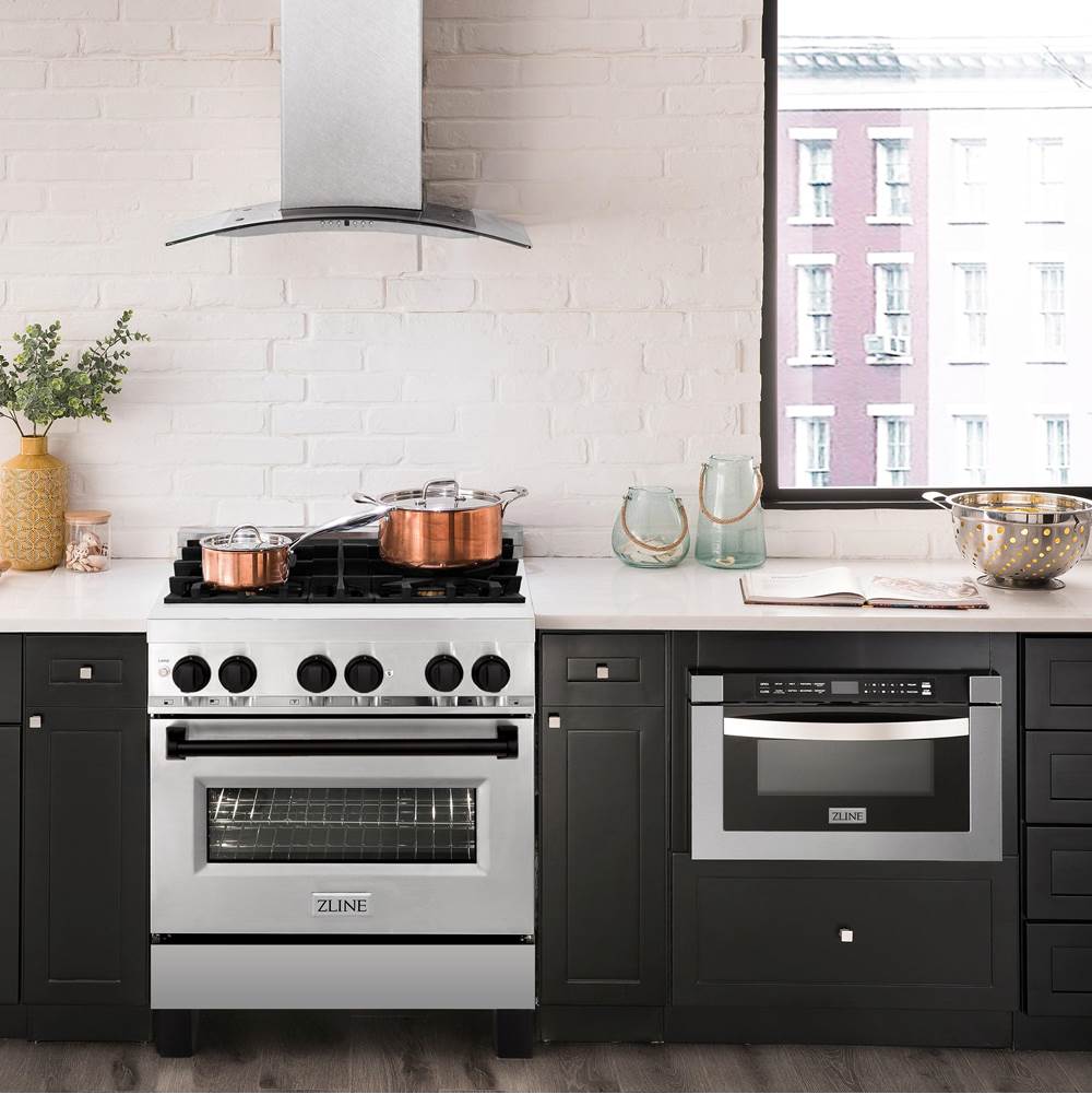 Autograph Edition 30'' 4.0 cu.' Dual Fuel Range with Gas Stove and Electric Oven in Stainless Steel with Champagne Bronze Accents