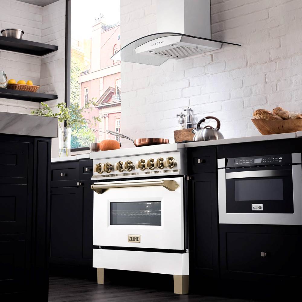 Autograph Edition 36'' 4.6 cu.' Dual Fuel Range with Gas Stove and Electric Oven in Stainless Steel with White Matte Door and CB Accents