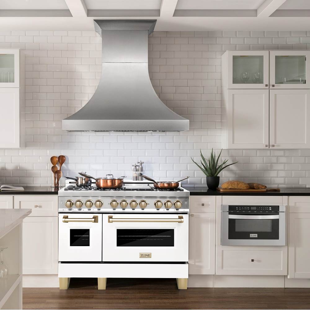 Autograph Edition 48'' 6.0 cu.' Dual Fuel Range with Gas Stove and Electric Oven in Stainless Steel with White Matte Door and CB Accents