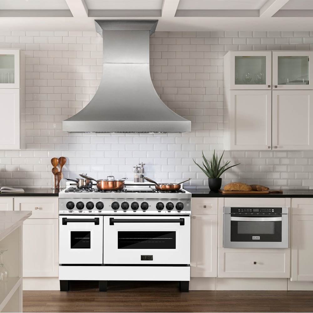 Autograph Edition 48'' 6.0 cu.' Dual Fuel Range with Gas Stove and Electric Oven in Stainless Steel with White Matte Door and CB Accents