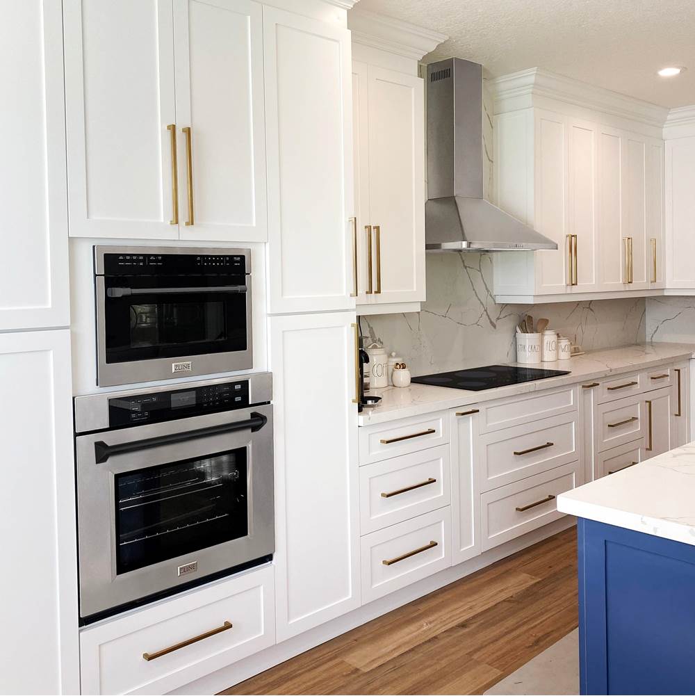 30'' Autograph Edition Single Wall Oven with Self Clean and True Conection in Stainless Steel and Champagne Bronze