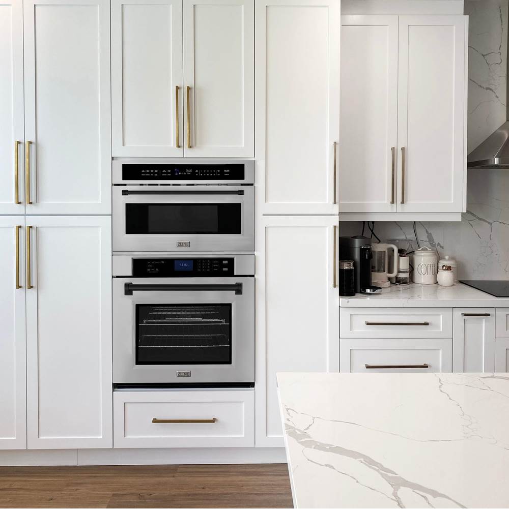30'' Autograph Edition Single Wall Oven with Self Clean and True Conection in Stainless Steel and Champagne Bronze
