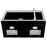Z-Line - Over the Range Microwave Oven in Black Stainless Steel with Modern Handle - Black Stainless Steel