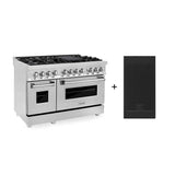 Z-Line - 48'' 6.0 cu. ft. Electric Oven and Gas Cooktop Dual Fuel Range with Griddle in Stainless Steel