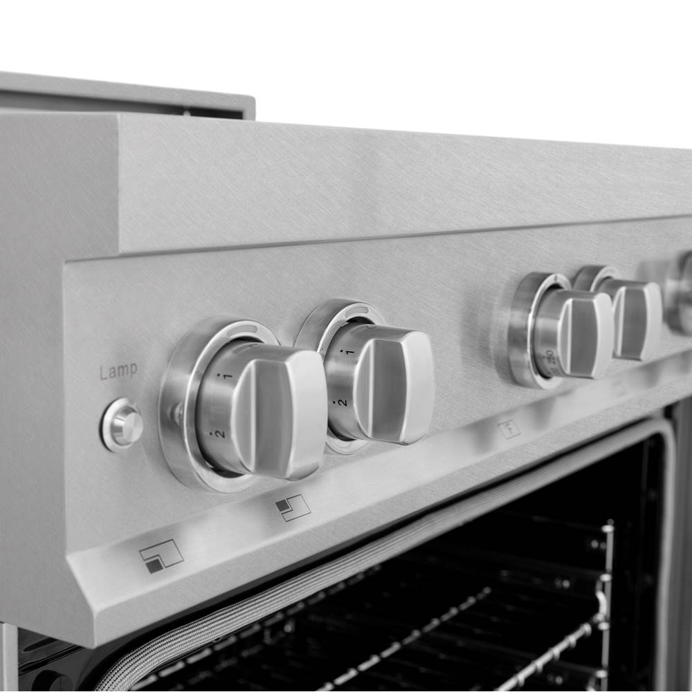 36'' 4.6 cu. ft. Induction Range with a 4 Element Stove and Electric Oven in Black Matte