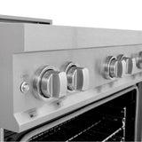 36'' 4.6 cu. ft. Induction Range with a 4 Element Stove and Electric Oven in Black Matte