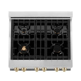 Autograph Edition 24'' 2.8 cu.' Dual Fuel Range with Gas Stove and Electric Oven in Stainless Steel with White Matte Door and CB Accents