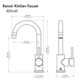 Renoir Kitchen Faucet in Brushed Nickel