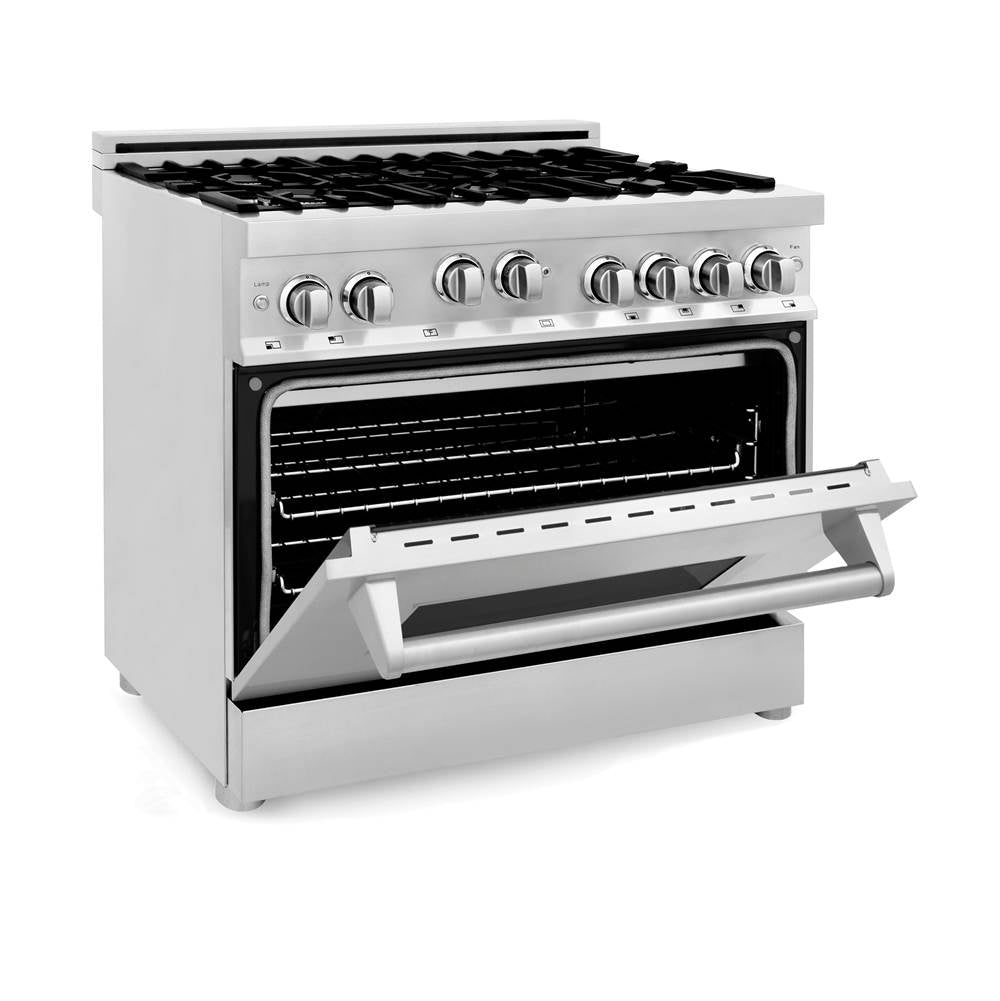 36'' All Gas Range in Stainless Steel with Brass Burners