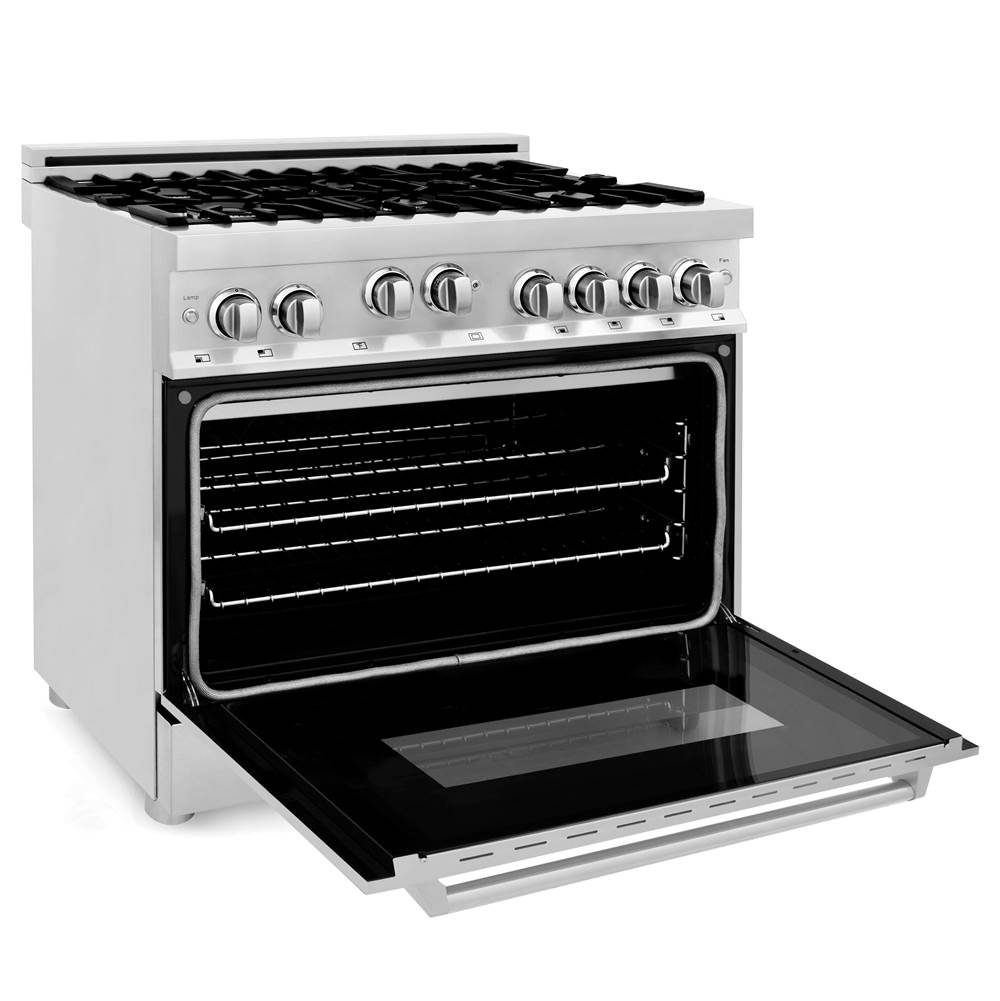 36'' All Gas Range in Stainless Steel with Brass Burners