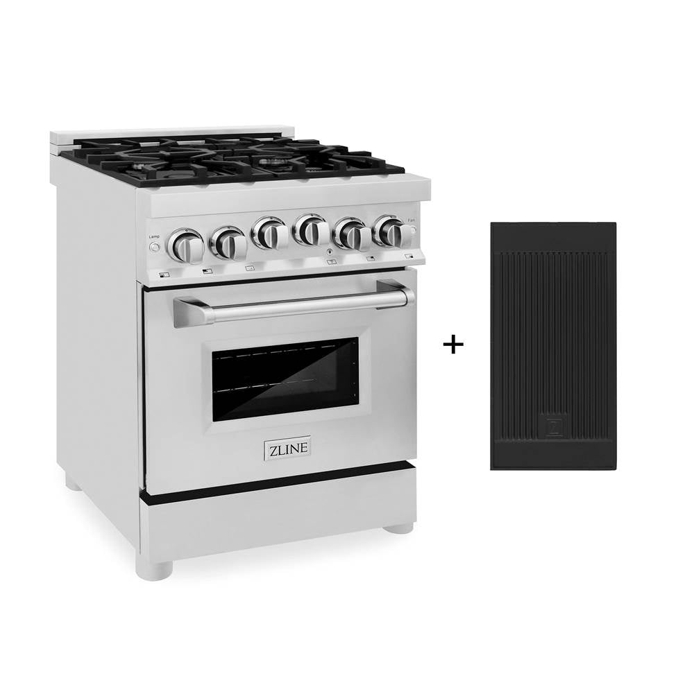 Z-Line - 24'' 2.8 cu. ft. Gas Oven and Gas Cooktop Range with Griddle in Stainless Steel