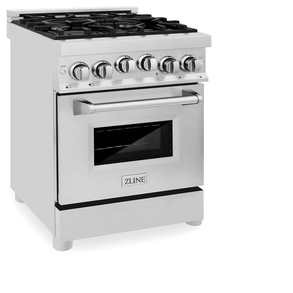 24'' 2.8 cu.' Range with Gas Stove and Gas Oven in Stainless Steel