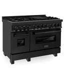 48'' 6.0 cu.' Range with Gas Stove and Gas Oven in Black Stainless Steel
