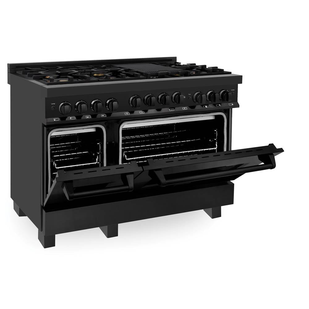 48'' 6.0 cu.' Range with Gas Stove and Gas Oven in Black Stainless Steel