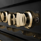 Autograph Edition 30'' 4.0 cu.' Range with Gas Stove and Gas Oven in Black Stainless Steel with Champagne Bronze Accents