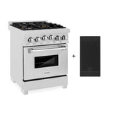 Z-Line - 24'' 2.8 cu. ft. Gas Oven and Gas Cooktop Range with Griddle and Brass Burners in Fingerprint Resistant Stainless Steel