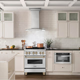 Autograph Edition 30'' 4.0 cu.' Range with Gas Stove and Gas Oven in Stainless Steel with Champagne Bronze Accents