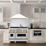 Autograph Edition 48'' 6.0 cu.' Range with Gas Stove and Gas Oven in Stainless Steel with Champagne Bronze Accents
