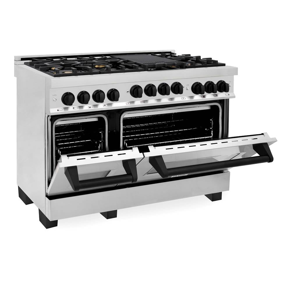Autograph Edition 48'' 6.0 cu.' Range with Gas Stove and Gas Oven in Stainless Steel with Champagne Bronze Accents