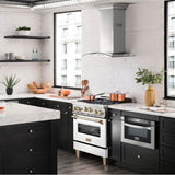 Autograph Edition 30'' 4.0 cu.' Range with Gas Stove and Gas Oven in Stainless Steel with White Matte Door and Champagne Bronze Accents