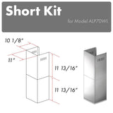 Z-Line - 2-12 in. Alpine Short Chimney Pieces for 7 ft. to 8 ft. Ceilings (SK-ALP70WL)
