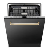 Autograph Edition 24'' 3rd Rack Top Touch Control Tall Tub Dishwasher in Stainless Steel with Gold Handle, 51dBa