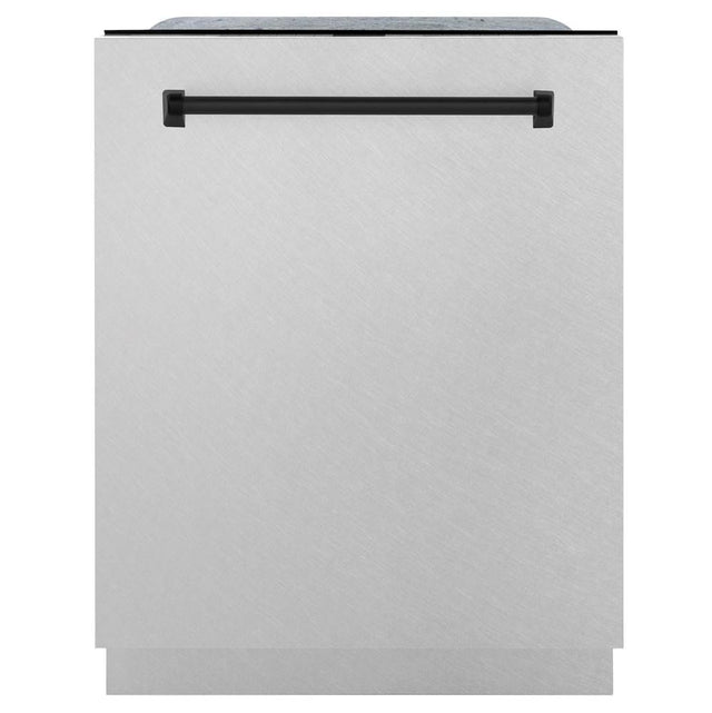 Z-Line - Autograph Edition 24'' 3rd Rack Top Control Tall Tub Dishwasher in DuraSnow Stainless Steel with Matte Black Handle, 51dBa - DuraSnow Stainless Steel