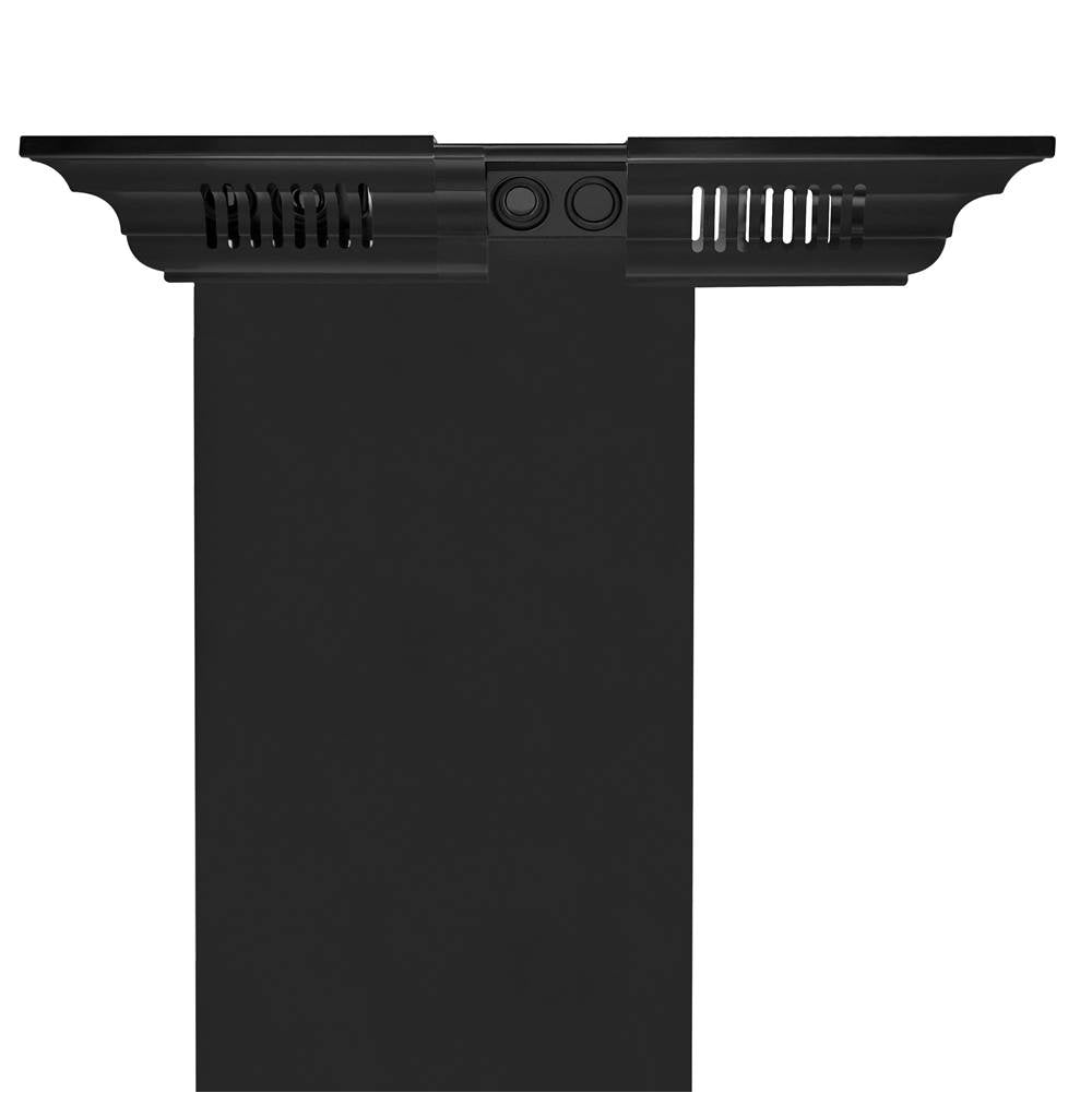 Crown Molding in Black Stainless Steel with Built-in Bluetooth Speakers