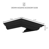 Crown Molding Profile 6 for Wall Mount Range Hood (CM6-BS655N)