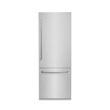 30'' 16.1 cu. ft. Panel Ready Built-In 2-Door Bottom Freezer Refrigerator with Internal Water and Ice Dispenser