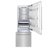 30'' 16.1 cu. ft. Panel Ready Built-In 2-Door Bottom Freezer Refrigerator with Internal Water and Ice Dispenser