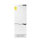 Z-Line - 30'' 16.1 cu. ft. Panel Ready Built-In 2-Door Bottom Freezer Refrigerator with Internal Water and Ice Dispenser - Stainless Steel