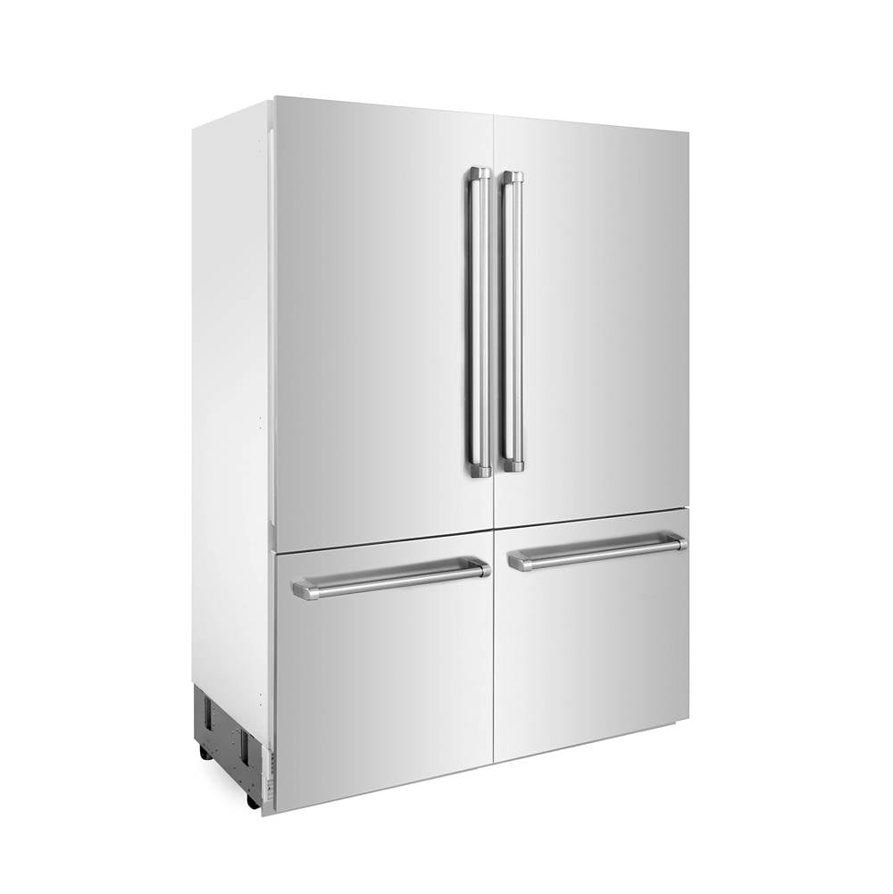 60'' 32.2 cu. ft. Built-In 4-Door French Door Refrigerator with Internal Water and Ice Dispenser in Stainless Steel
